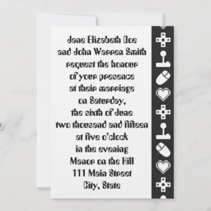 Modo multijugador en invitación de matrimonio negr