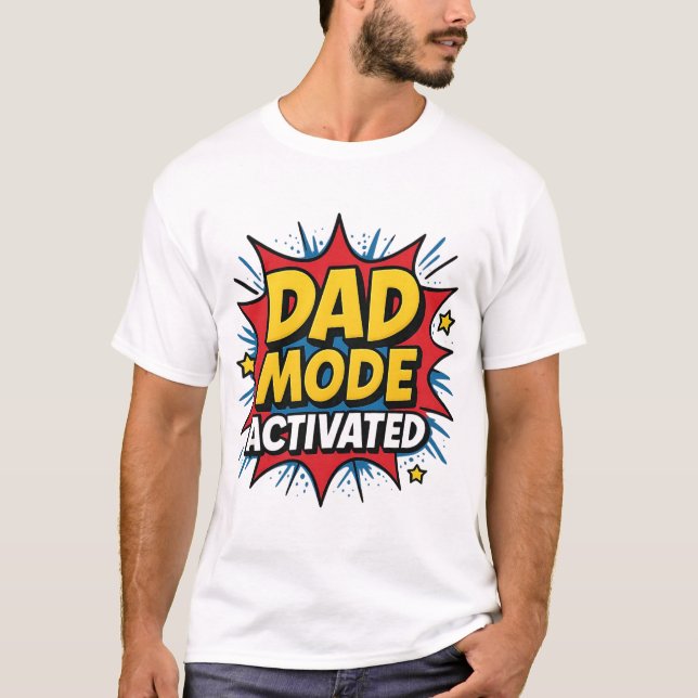 modo papá activo divertido camiseta de papá (Anverso)
