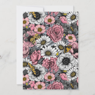 Modos de mezcla de flores en rosa y gris