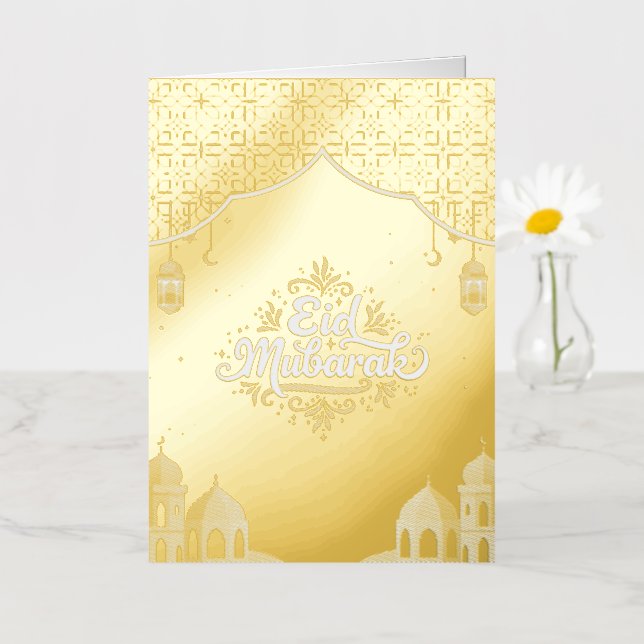 Modren Eid Mubarak Golden (Flor pequeña)