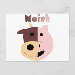 Moink: postal de vaca Personalizado y cerdo