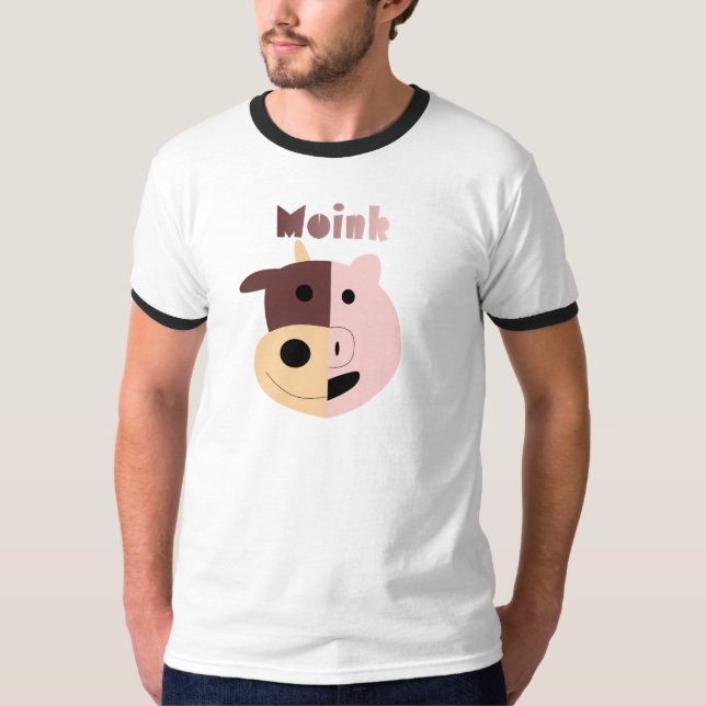Moink: Vaca del dibujo animado y la camiseta de (Anverso)