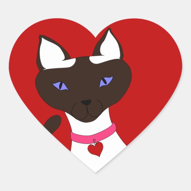 Moira purrfecta - pegatina del corazón (Anverso)