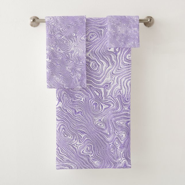 Moire de seda pequeño patrón en lavanda de Lilac (In situ)