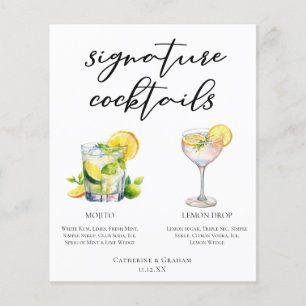 Mojito Lemon Drop Summer Signature Cocktails Menú