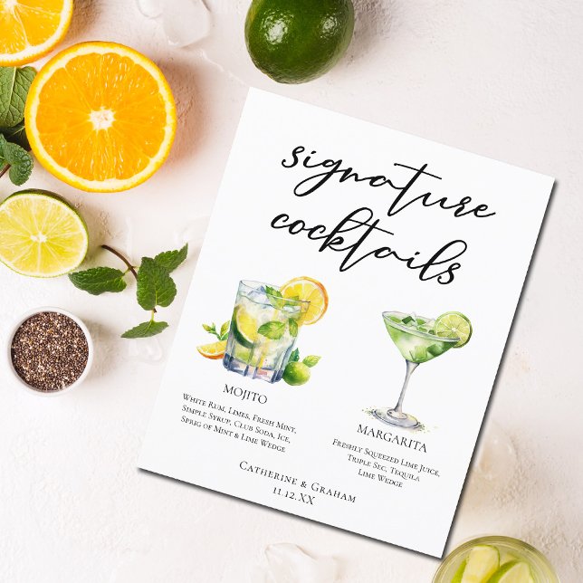 Mojito Margarita Signature Cocktails Menú Boda (Subido por el creador)