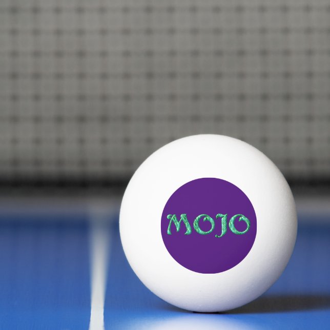 Mojo verde púrpura blanco bola de ping pong de 3 e (Neto)