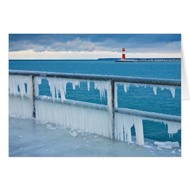 Mole en Warnemuende (Alemania) en invierno (Anverso (Horizontal))