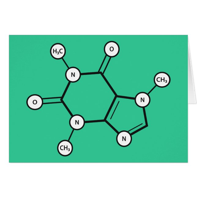 molécula de cafeína (Anverso (Horizontal))