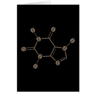 molécula de granos de cafeína