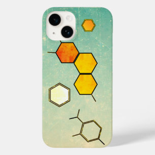 Molécula de Honeycomb vintage Funda para iPhone 14