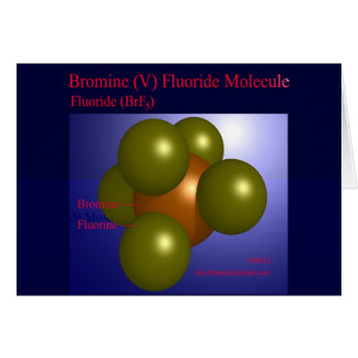 Molécula del fluoruro del bromo (v) (tarjeta)