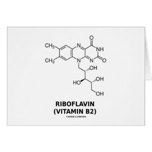 Molécula química de la riboflavina (vitamina B2)