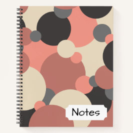 Moléculas negro-rojas Cuaderno en espiral