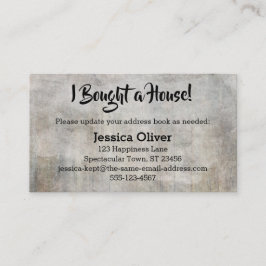 Molesto, Rústico "¡Compré una casa!" Tarjeta
