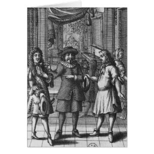 Moliere como Harpagon, ilustracion del