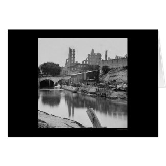 Molino de harina a orillas del río James y Richmon