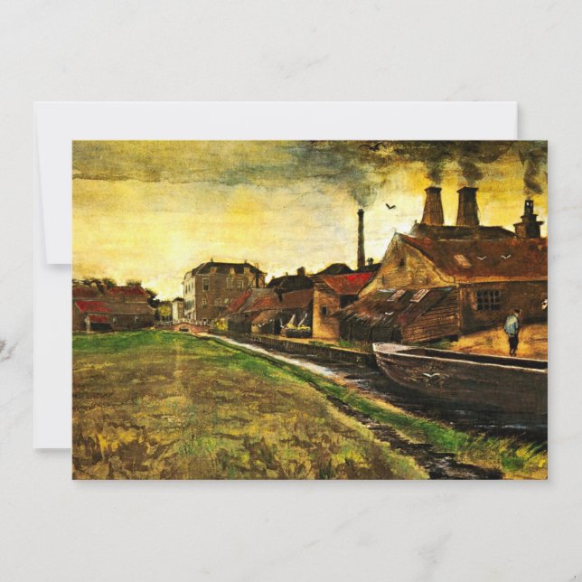 Molino de hierro en La Haya por Vincent van Gogh (Anverso)