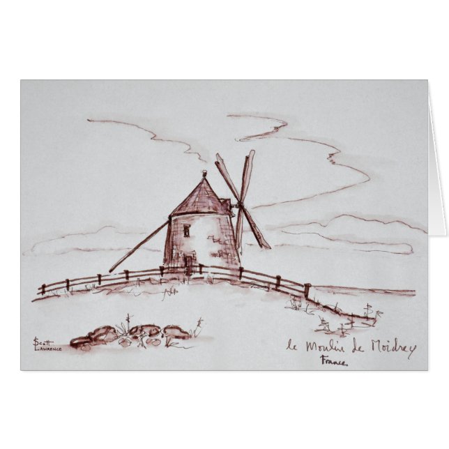 Molino de viento de Le Moulin de Moidrey | Pontors (Anverso (Horizontal))