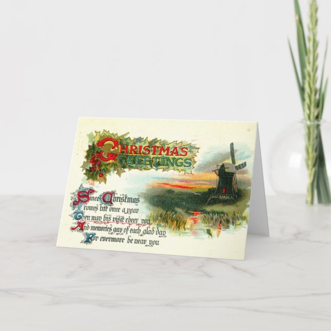 Molino de viento de navidad de 1912 (Anverso)