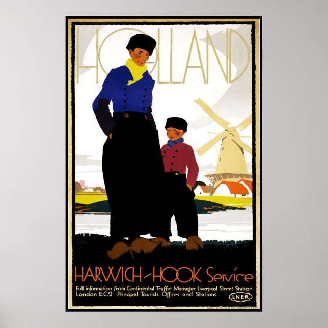 Molino de viento Holland de impresión de póster vi (Frente)