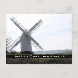 Molino de viento: tarjeta postal británica Jack & 
