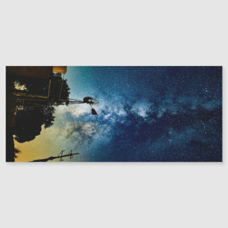 Molino de viento y Vía Láctea