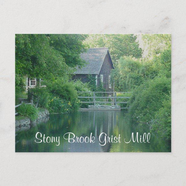 Molino Stony Brook Grist - Tarjeta Postal de Cape  (Anverso)