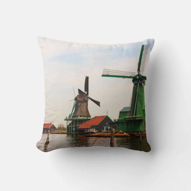 Molinos de viento de la almohada decorativa holand (Anverso)