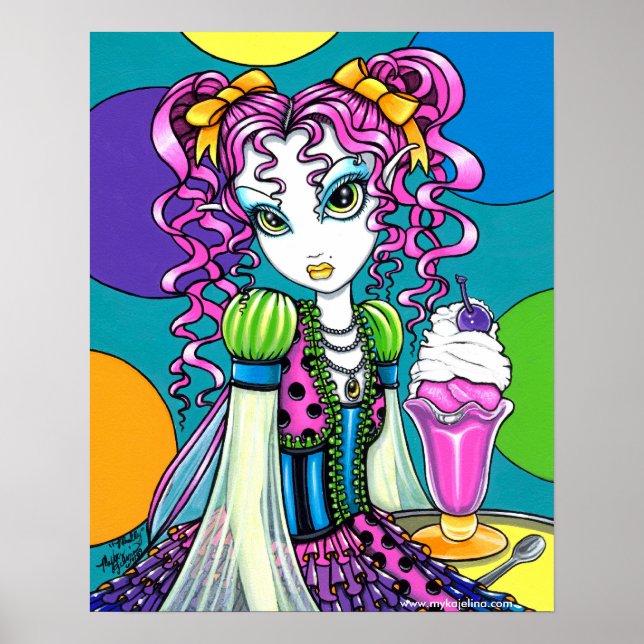 "Molly" Crema de Hielo Arcoiris Posters de hadas (Frente)