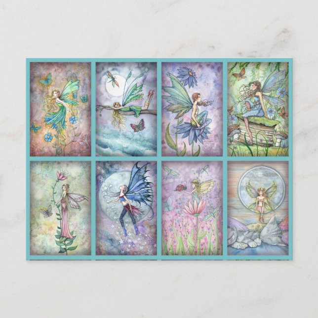 Molly Harrison Hadas de las Flores Tarjeta Postal (Anverso)