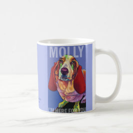 Molly la taza del perro de la terapia del