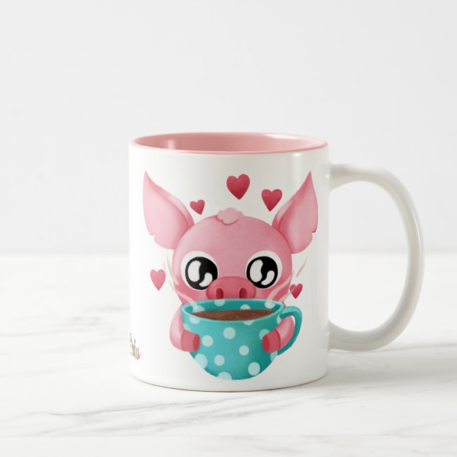 Molly la taza micro del cerdo (Derecha)