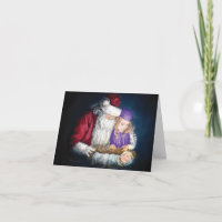 Molly McBride y tarjeta de Santa