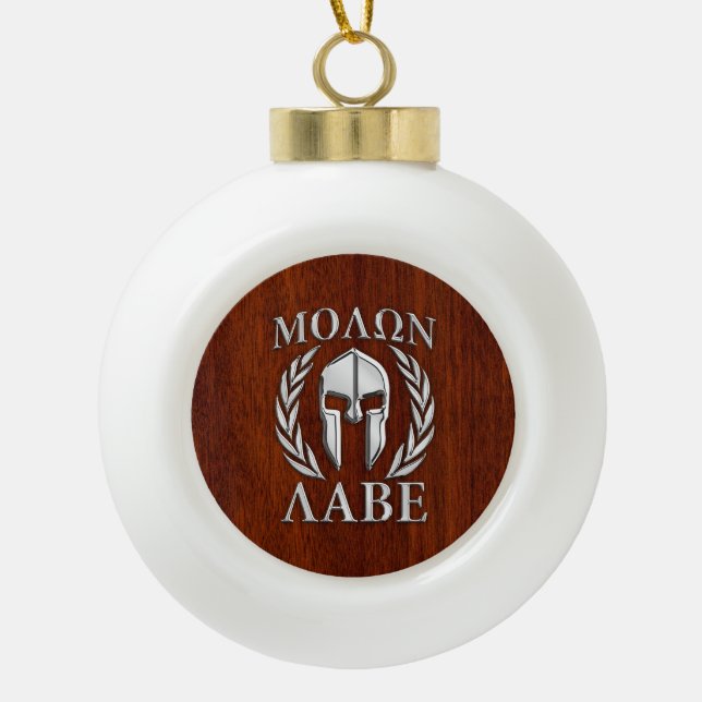 Molon Labe Guerrero Espartano Laureados Decoración (Anverso)