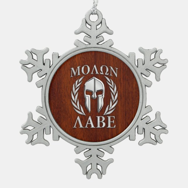 Molon Labe Guerrero Espartano Laureados Decoración (Anverso)