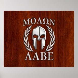 Molon Labe Guerrero Espartano Laureando Impresión