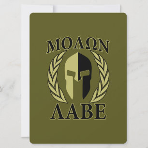 Molon Labe Spartan Helmet Laurelles Olive Green