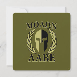Molon Labe Spartan Helmet Laurelles Olive Green