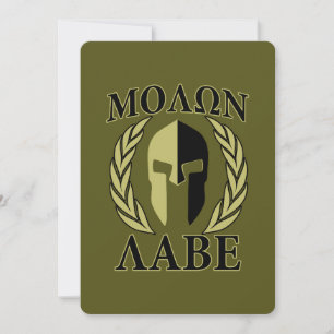Molon Labe Spartan Helmet Laurelles Olive Green