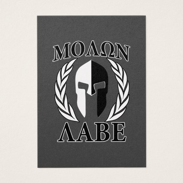 Molon Labe Spartan Mask Armor Laureles Monocrome (Frente)