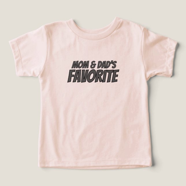 Mom & Dad’s Favorite – Cute Kids T-Shirt | Fun Fam (Diseño delantero )