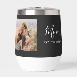 Mom Established Elegant Photo Script Black