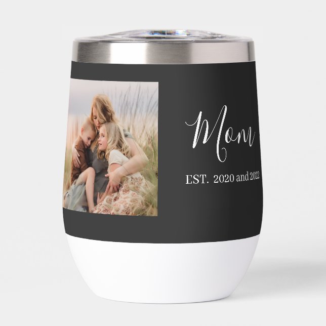 Mom Established Elegant Photo Script Black (Frente)