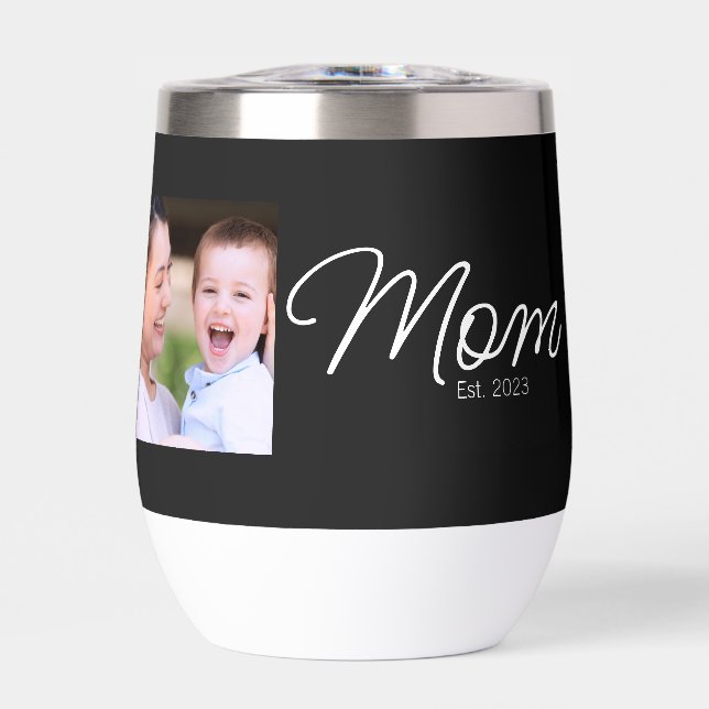 Mom Established Script Black Photo (Frente)