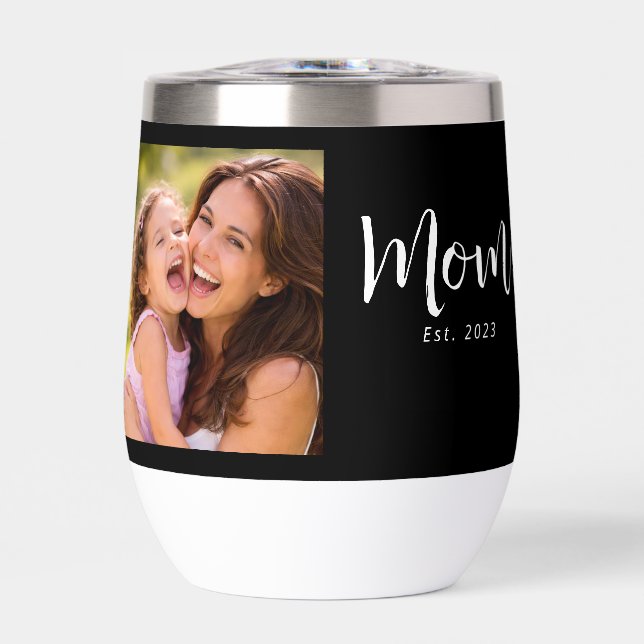 Mom Established Script Black Photo (Frente)