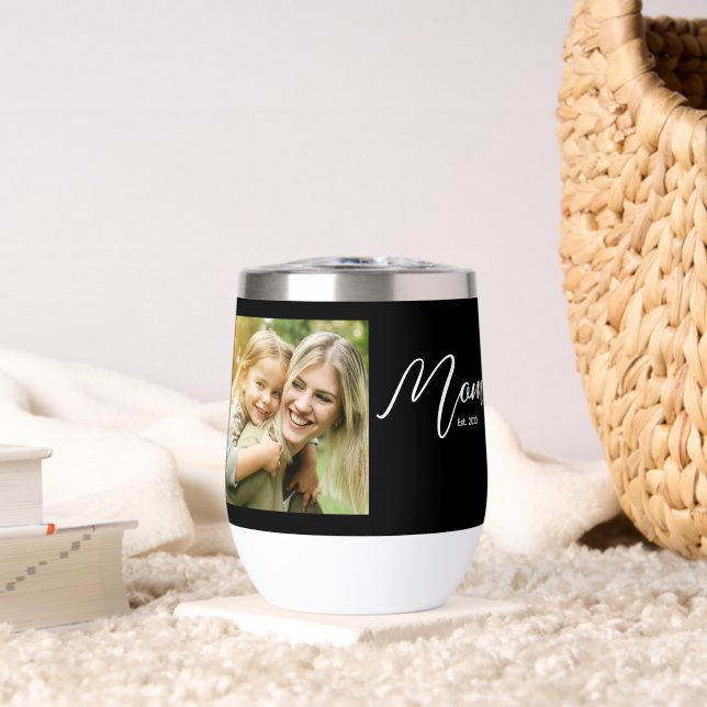 Mom Established Script Black Photo (Sala de estar (girada))