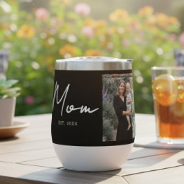 Mom Established Script Black Photo