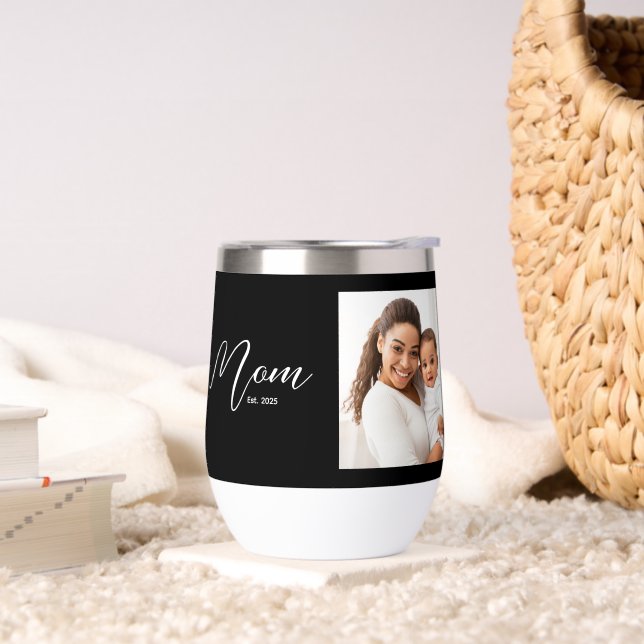 Mom Established Script Black Photo (Sala de estar)