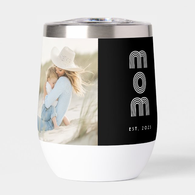 Mom Established Script Black Photo (Frente)